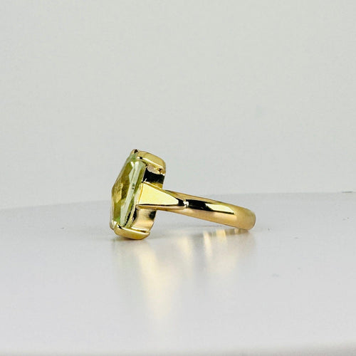 Bague 50 Bague vintage en or jaune et quartz citron 58 Facettes 2603020