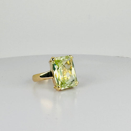 Bague 50 Bague vintage en or jaune et quartz citron 58 Facettes 2603020
