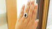 Bague 53.5 Bague pompadour en or jaune, platine, saphir et diamants 58 Facettes 32642