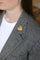 Broche Broche ancienne corne ducale en or jaune, rubis et diamants 58 Facettes