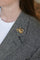 Broche Broche ancienne Amour au dragon en or jaune et diamant 58 Facettes