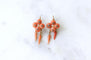 Boucles d'oreilles Parure ancienne - Collier, boucles d'oreilles et bague en or, argent et corail 58 Facettes
