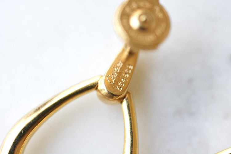 Boucles d'oreilles Cartier Trinity - Boucles d'oreilles pendantes en trois ors 58 Facettes