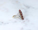 Bague 59 Belle Époque - Bague volutes en or jaune, platine, rubis et diamants 58 Facettes