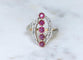 Bague 59 Belle Époque - Bague volutes en or jaune, platine, rubis et diamants 58 Facettes