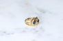 Bague 52 Bague ancienne serpents enroulés en or jaune et saphirs 58 Facettes
