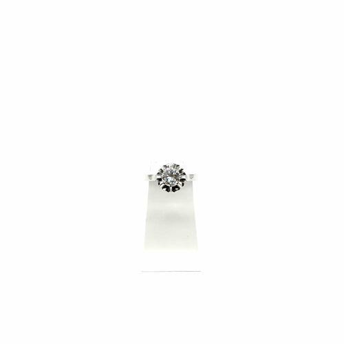Bague 50 Solitaire - Bague en or blanc et diamant 58 Facettes Z15B51453