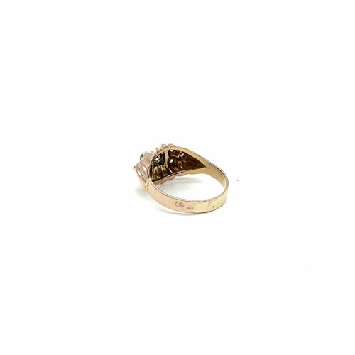 Bague 56 Bague années 1940 en platine, or rose et diamants 58 Facettes Z15B51821