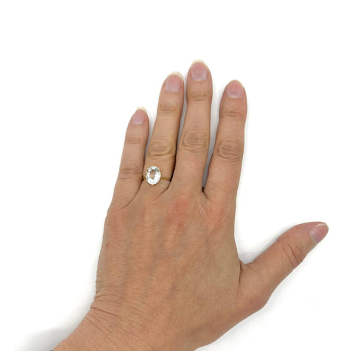 Bague 50 Bague solitaire en or jaune et aigue-marine 3 ct 58 Facettes Z1351920