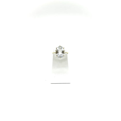 Bague 50 Bague solitaire en or jaune et aigue-marine 3 ct 58 Facettes Z1351920