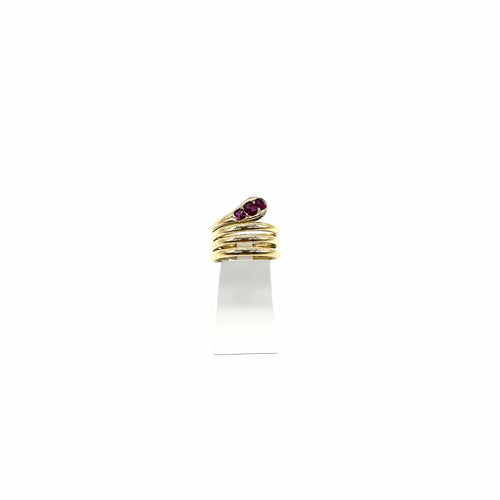 Bague 54 Bague serpent en or jaune, rubis et diamants 58 Facettes Z1351952