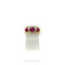 Bague 50 Bague bicolore en or jaune et blanc, rubis et diamants 58 Facettes Z1351919