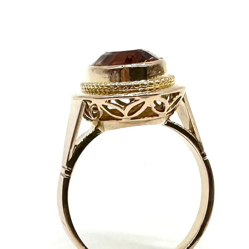 Bague 54 Bague en or jaune et citrine ovale 58 Facettes Z1351962