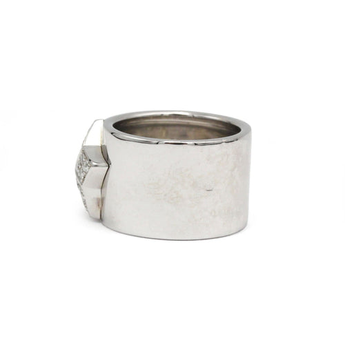Bague 51 FRED Lucifer - Bague en or blanc et diamants 58 Facettes 260127R