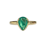 Bague 55 Bague cocktail en or jaune 18 ct et émeraude 58 Facettes ring