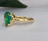 Bague 55 Bague cocktail en or jaune 18 ct et émeraude 58 Facettes ring