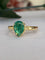 Bague 55 Bague cocktail en or jaune 18 ct et émeraude 58 Facettes ring
