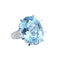 Bague Bague en or blanc 18 carats et aigue-marine 58 Facettes AB727