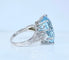 Bague Bague en or blanc 18 carats et aigue-marine 58 Facettes AB727