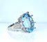Bague Bague en or blanc 18 carats et aigue-marine 58 Facettes AB727