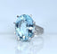 Bague Bague en or blanc 18 carats et aigue-marine 58 Facettes AB727