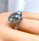 Bague Bague en or blanc 18 carats et aigue-marine 58 Facettes AB727