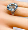 Bague Bague en or blanc 18 carats et aigue-marine 58 Facettes AB727
