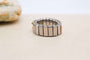 Bague 47 Bague élastique en acier et or jaune 18 carats 58 Facettes Ref3939