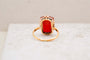 Bague 52 Bague intaille soldat antique en or jaune et cornaline 58 Facettes Ref4009