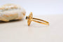 Bague 59 Bague marguerite ovale en or jaune, saphir et diamants 58 Facettes 4026