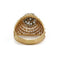 Bague 59 Bague ajourée en or jaune, or blanc et diamants 58 Facettes 260129R