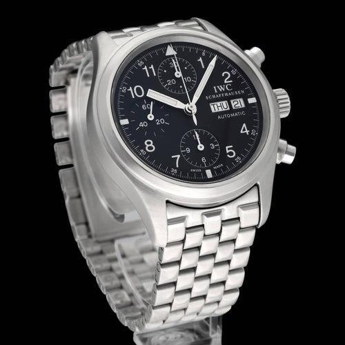 Montre IWC Pilot Chronograph - Montre IW370607 en acier 58 Facettes IWC/PLT/005