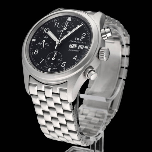 Montre IWC Pilot Chronograph - Montre IW370607 en acier 58 Facettes IWC/PLT/005