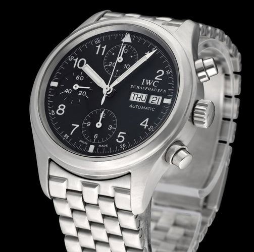 Montre IWC Pilot Chronograph - Montre IW370607 en acier 58 Facettes IWC/PLT/005