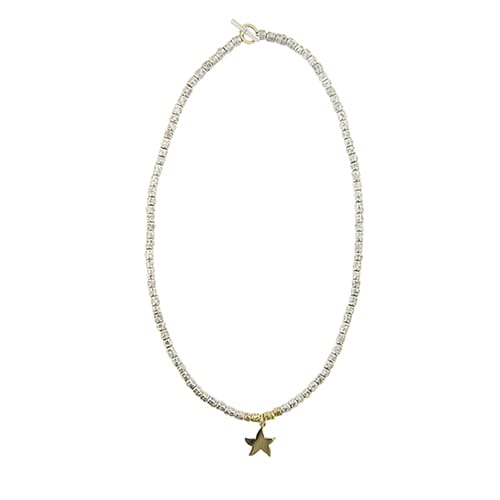 Dodo - Collier étoile de mer en argent et or jaune 58 Facettes 35663