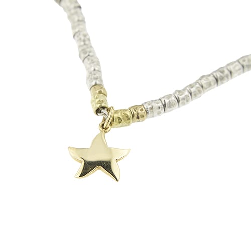 Dodo - Collier étoile de mer en argent et or jaune 58 Facettes 35663