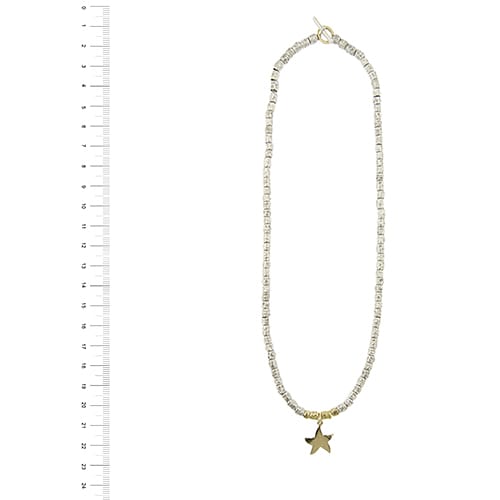 Dodo - Collier étoile de mer en argent et or jaune 58 Facettes 35663