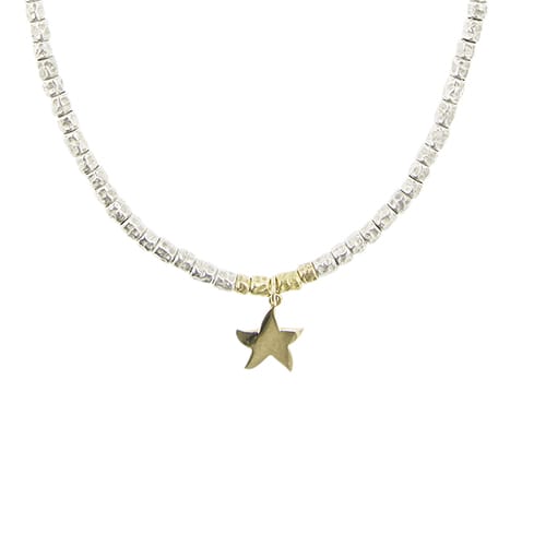 Dodo - Collier étoile de mer en argent et or jaune 58 Facettes 35663