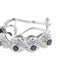 Boucles d'oreilles en or blanc avec saphirs et diamants 58 Facettes 40916