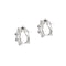 Boucles d'oreilles en or blanc avec saphirs et diamants 58 Facettes 40916
