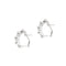 Boucles d'oreilles en or blanc avec saphirs et diamants 58 Facettes 40916