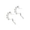 Boucles d'oreilles en or blanc avec saphirs et diamants 58 Facettes 40916