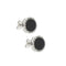 Boucles d'oreilles en or blanc, onyx et diamants 58 Facettes 39408