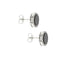 Boucles d'oreilles en or blanc, onyx et diamants 58 Facettes 39408