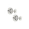 Boucles d'oreilles en or blanc, onyx et diamants 58 Facettes 39408