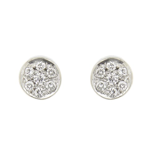 Boucles d'oreilles puces en or blanc et diamants 0,32 ct 58 Facettes 39409