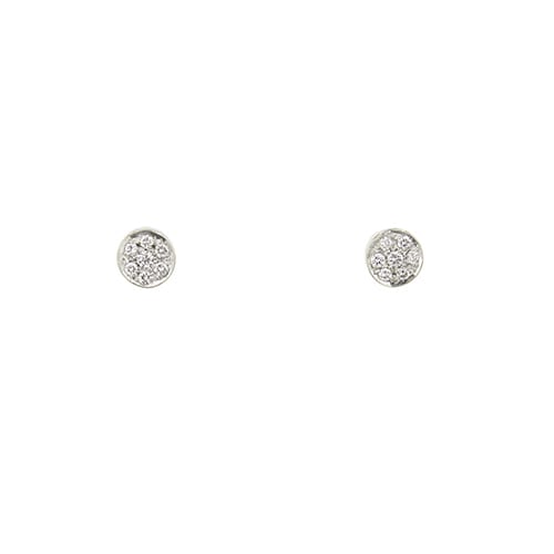 Boucles d'oreilles puces en or blanc et diamants 0,32 ct 58 Facettes 39409