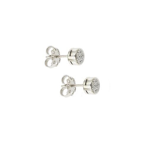 Boucles d'oreilles puces en or blanc et diamants 0,32 ct 58 Facettes 39409