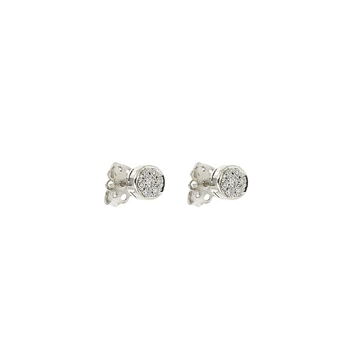 Boucles d'oreilles puces en or blanc et diamants 0,32 ct 58 Facettes 39409