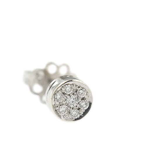 Boucles d'oreilles puces en or blanc et diamants 0,32 ct 58 Facettes 39409